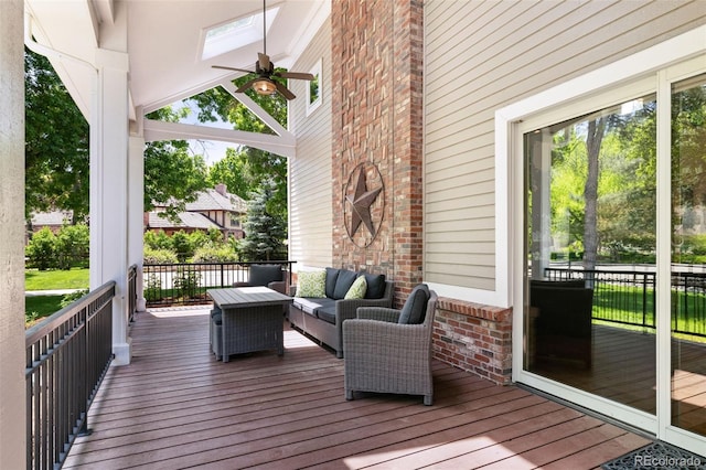 deck featuring an outdoor hangout area