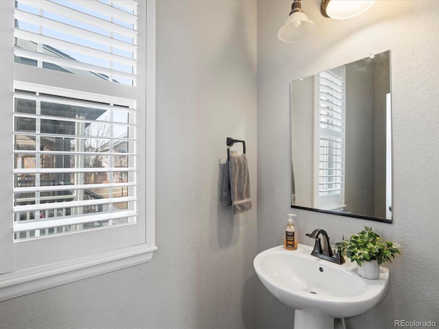 bathroom featuring a healthy amount of sunlight and sink