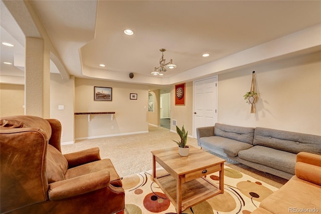 view of carpeted living room