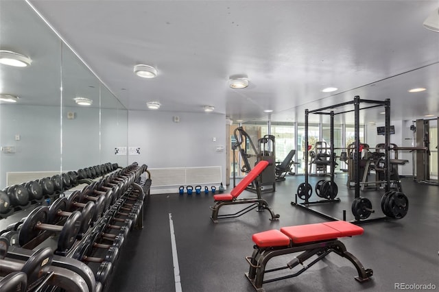 view of workout area