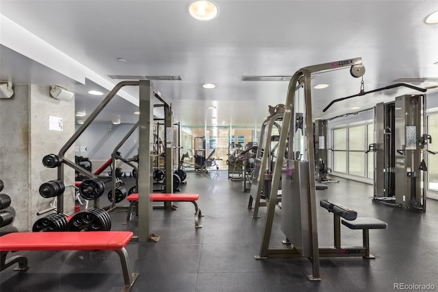 view of exercise room