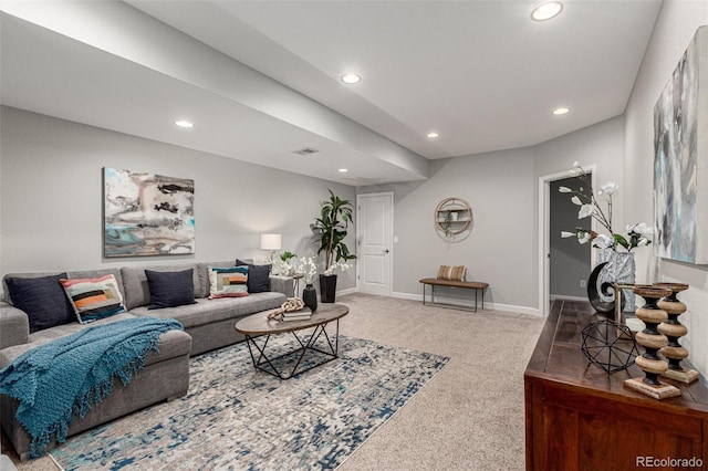 view of carpeted living room