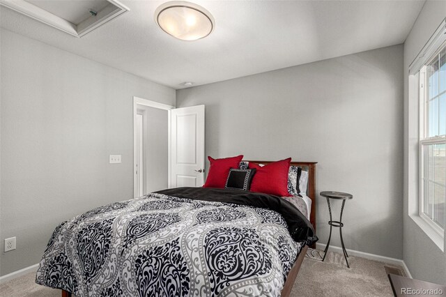 view of carpeted bedroom