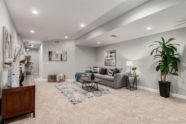 view of carpeted living room