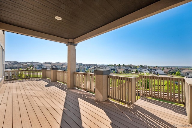 1871 Walnut Creek Ct, Colorado Springs, CO 80921 - wooden deck featuring a residential view