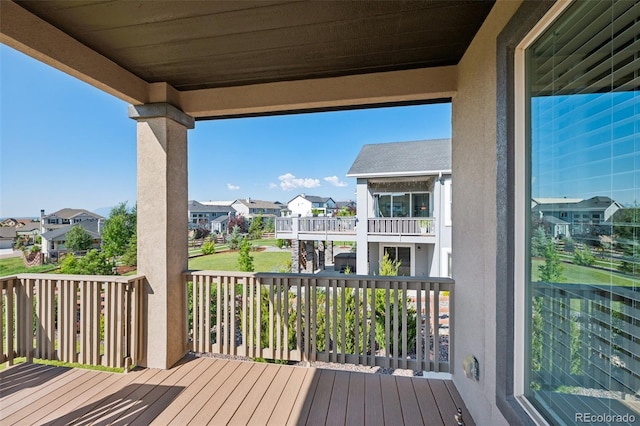 1871 Walnut Creek Ct, Colorado Springs, CO 80921 - wooden deck featuring a residential view