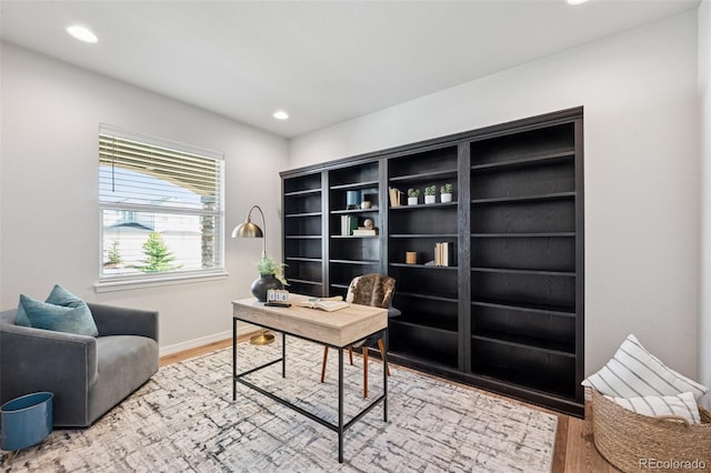 1871 Walnut Creek Ct, Colorado Springs, CO 80921 - office area with wood finished floors and recessed lighting