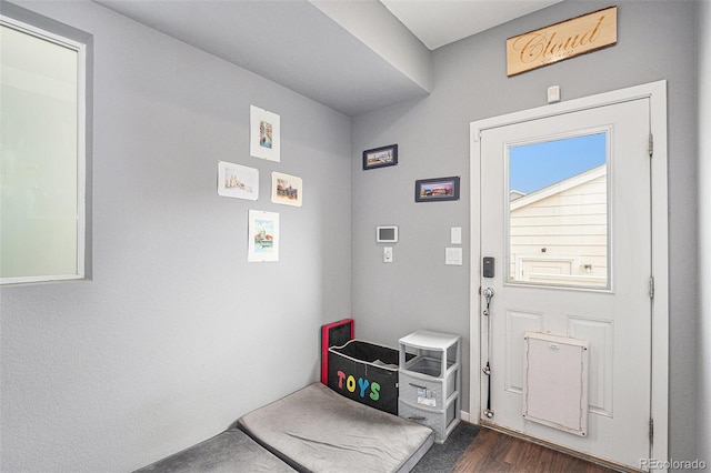 entryway featuring dark hardwood / wood-style floors