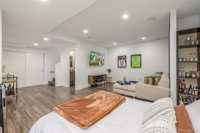 1754 W 66th Ave, Denver, CO 80221 - bedroom featuring recessed lighting, wood finished floors, and baseboards