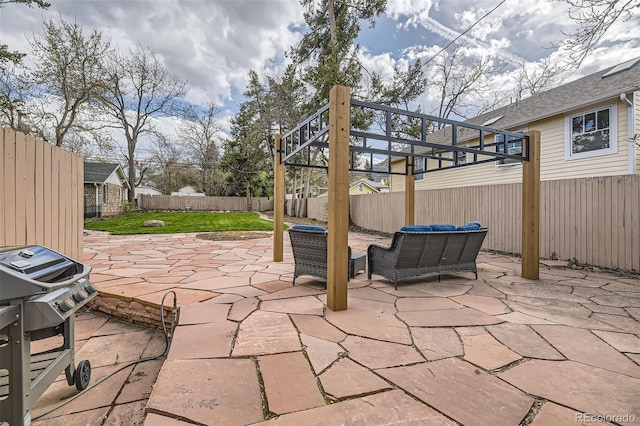 826 Maxwell Ave, Boulder, CO 80304 - view of patio featuring area for grilling and a fenced backyard