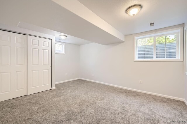 1973 S Pitkin St, Aurora, CO 80013 - below grade area with carpet and baseboards
