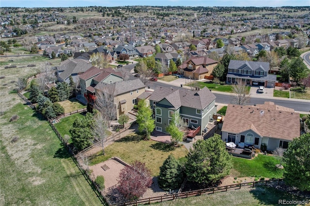 birds eye view of property featuring a residential view