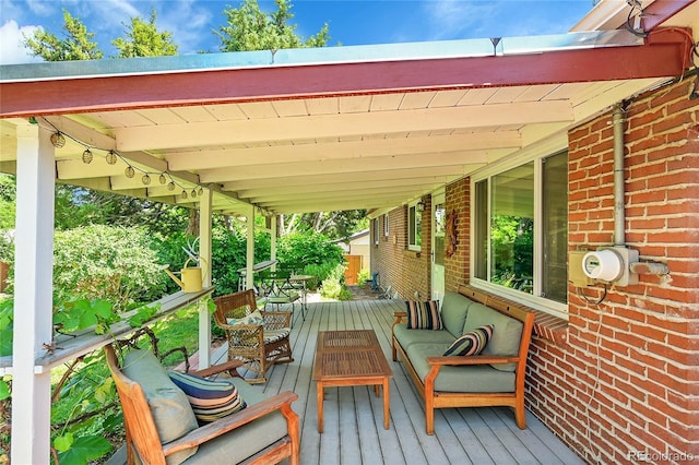 5047 S Mabre Ct, Littleton, CO 80123 - deck featuring an outdoor hangout area