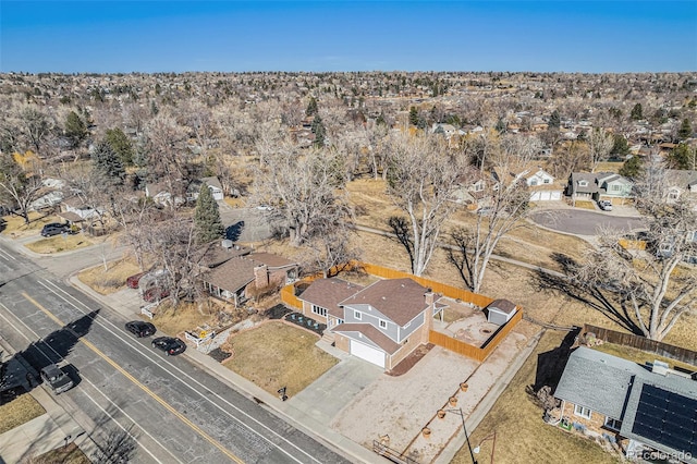 drone / aerial view featuring a residential view