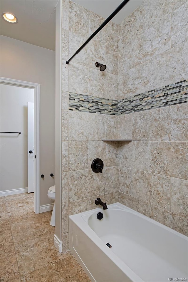 14022 E Fair Pl, Centennial, CO 80111 - bathroom with toilet and washtub / shower combination
