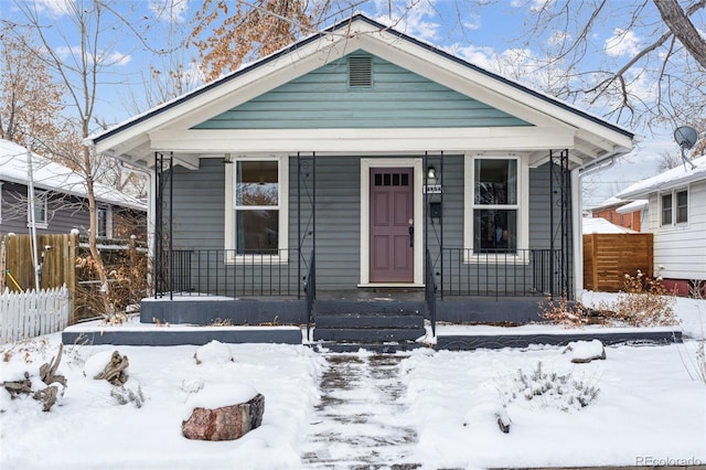 bungalow with covered porch