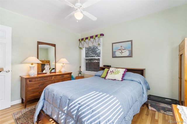1317 E Uintah St, Colorado Springs, CO 80909 - bedroom with wood finished floors and a ceiling fan