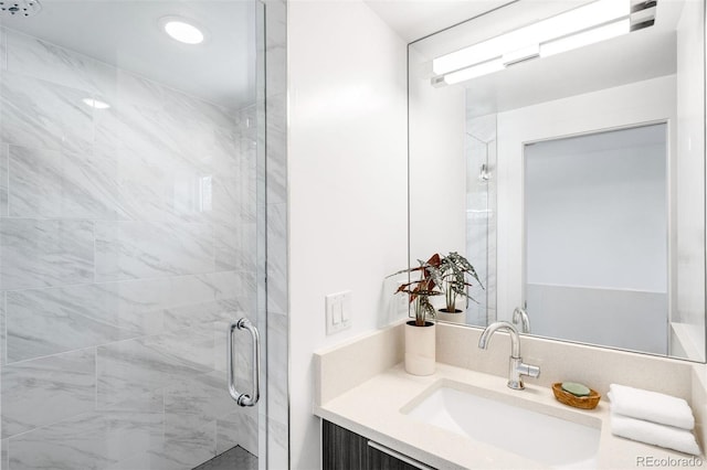 3658 Quivas St, Denver, CO 80211 - bathroom with a shower stall and vanity