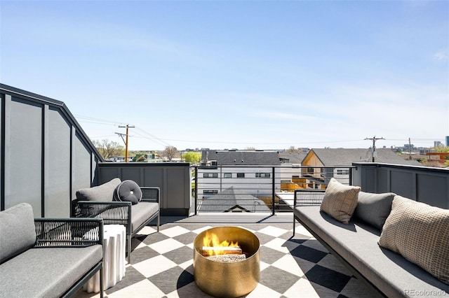 3658 Quivas St, Denver, CO 80211 - view of patio featuring a balcony and an outdoor hangout area