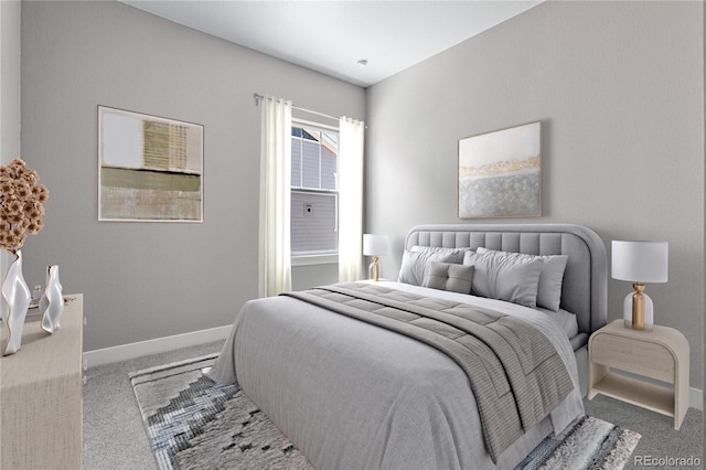 view of carpeted bedroom