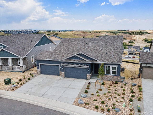 craftsman-style house with a garage