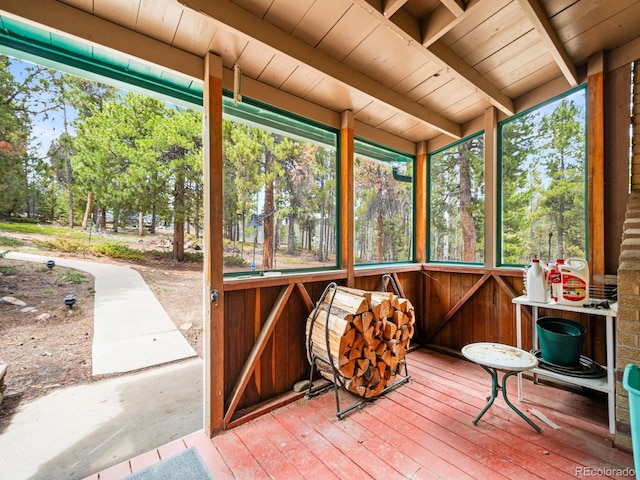 48 Warren Rd, Black Hawk, CO 80422 - sunroom with beam ceiling