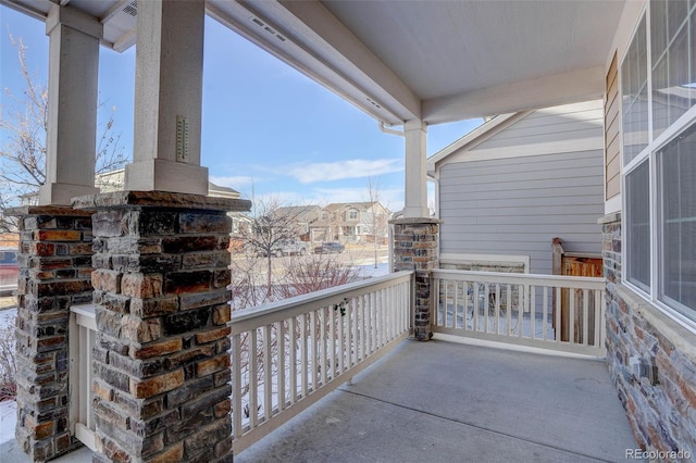 balcony with covered porch