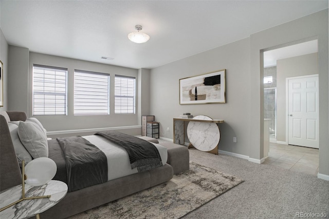 view of carpeted bedroom