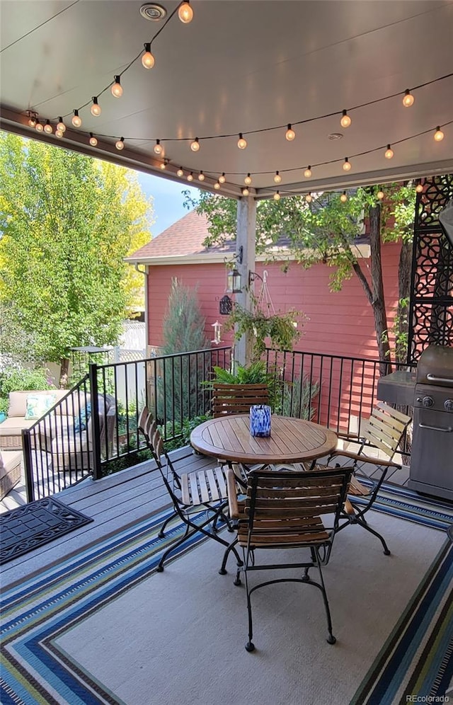 view of patio featuring grilling area