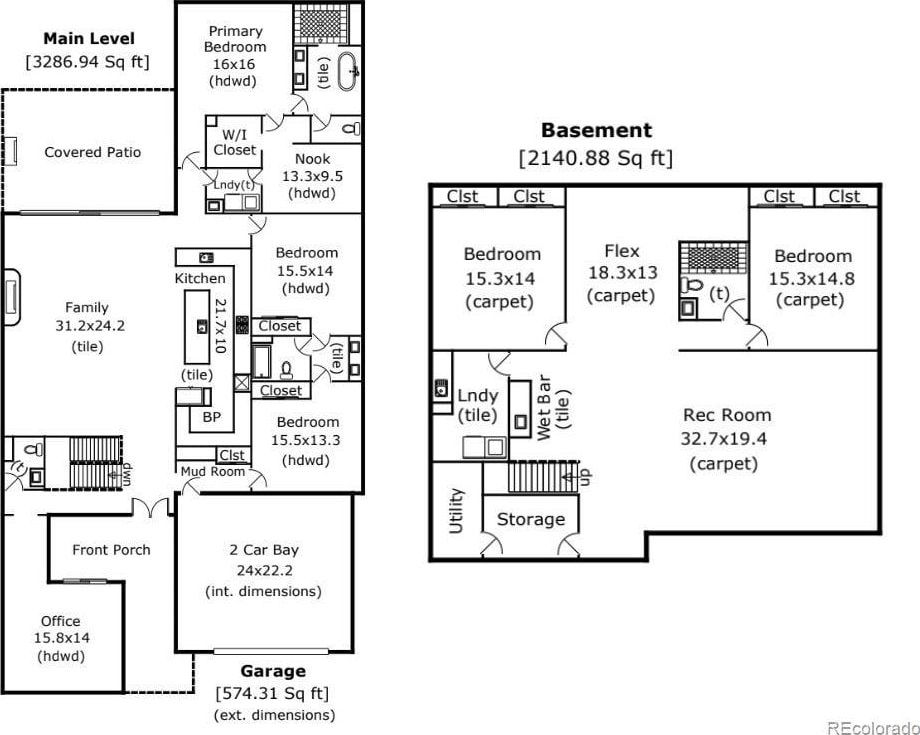 3065 S Birch St, Denver, CO 80222 - floor plan / room layout