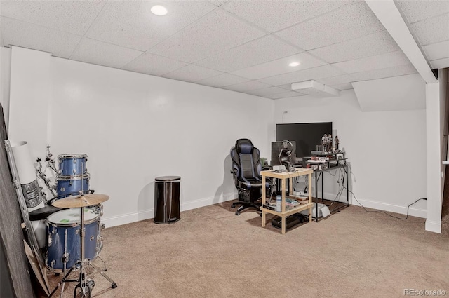 6034 S Parfet St, Littleton, CO 80127 - carpeted office featuring a drop ceiling and recessed lighting