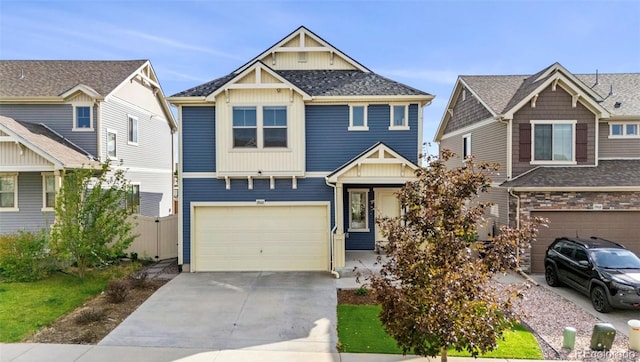 craftsman house featuring a garage