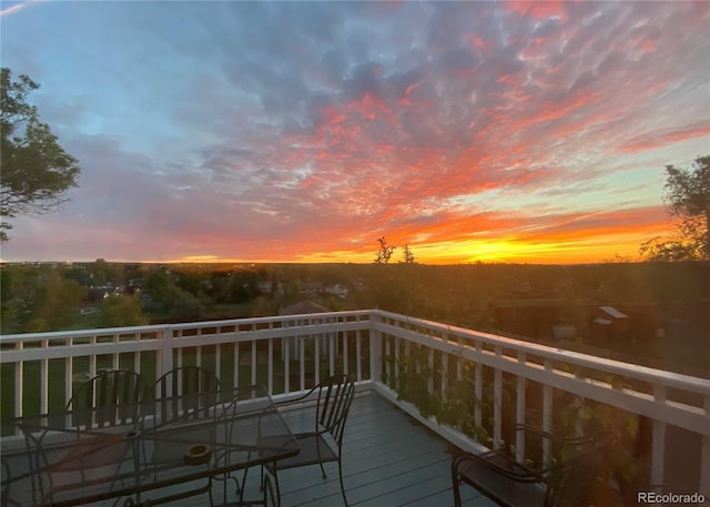 view of deck at dusk