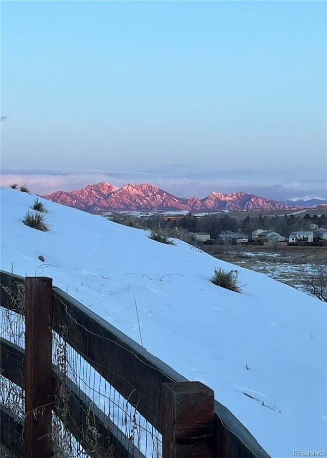 exterior details with a mountain view