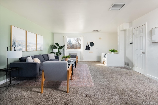 view of carpeted living room