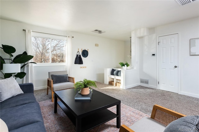 view of carpeted living room