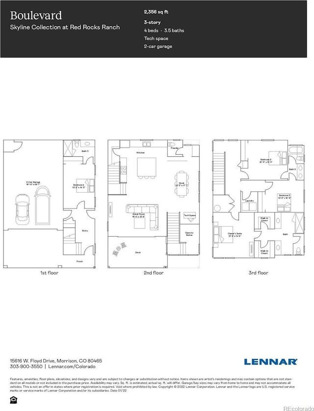 16123 W Dequesne Dr, Morrison, CO 80465 - floor plan / room layout