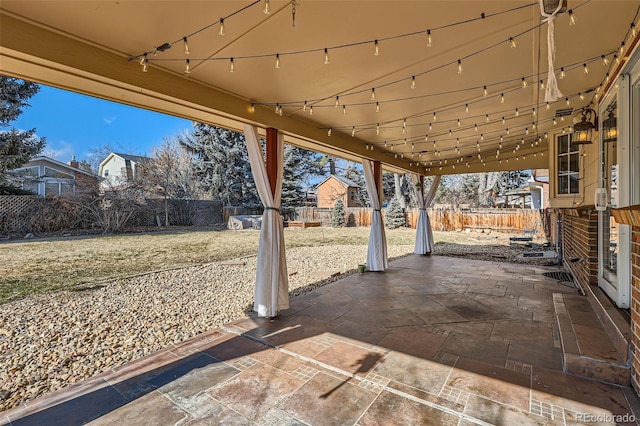view of patio featuring a fenced backyard