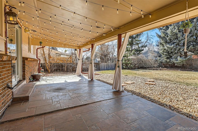 view of patio / terrace with a fenced backyard