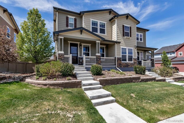 3429 Hardin St, Castle Rock, CO 80109 - craftsman house featuring a porch
