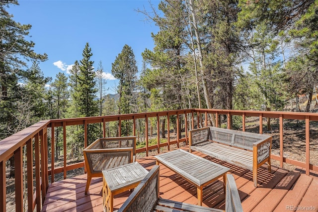 11557 Green Cir, Conifer, CO 80433 - view of wooden deck
