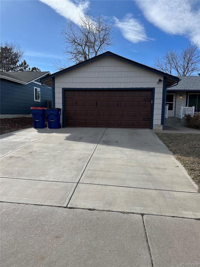 view of home's exterior with a garage