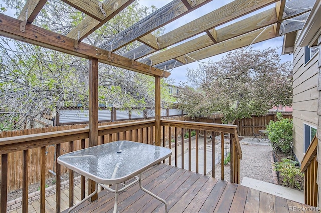 view of wooden deck