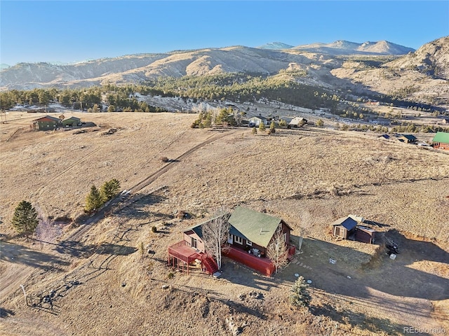 view of mountain feature featuring a rural view