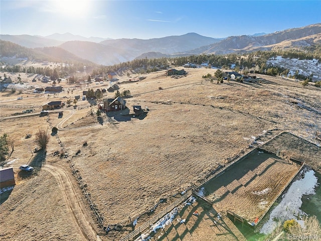 property view of mountains with a rural view