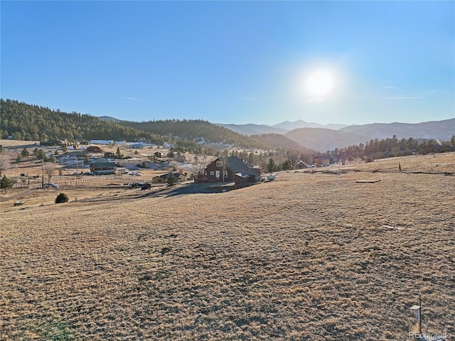 mountain view with a rural view