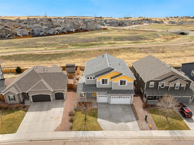 bird's eye view featuring a residential view