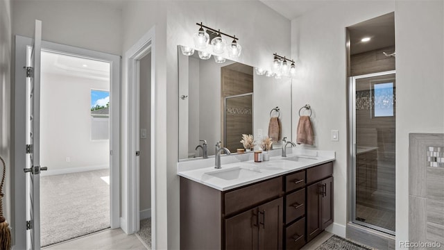 434 Clear Creek Dr, Grand Junction, CO 81504 - full bath featuring double vanity and a shower stall