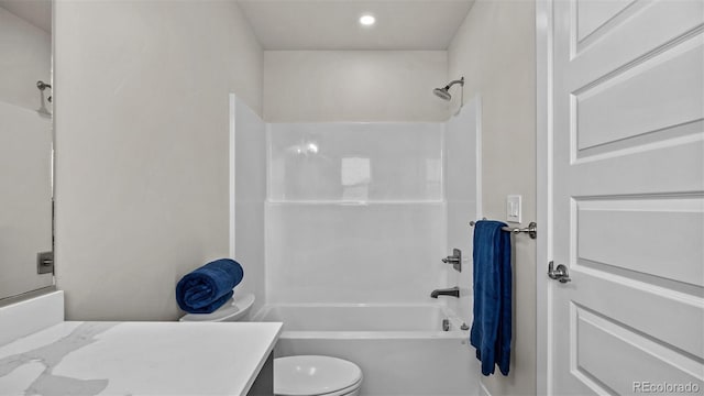 434 Clear Creek Dr, Grand Junction, CO 81504 - bathroom with vanity, shower / bath combination, and recessed lighting