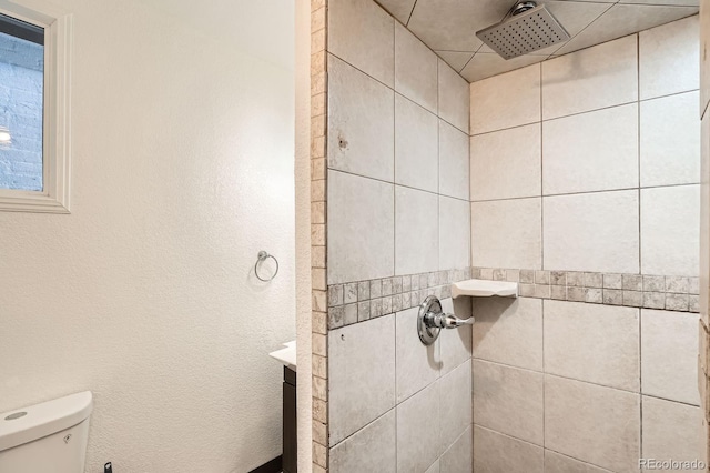 160 W Bayaud Ave, Denver, CO 80223 - bathroom with tiled shower and toilet